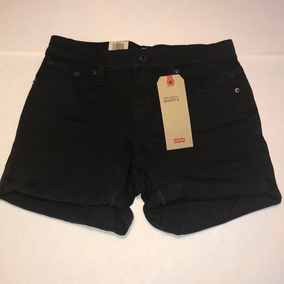 Levi's Pants - Levi Mid-Rise Black Shorts